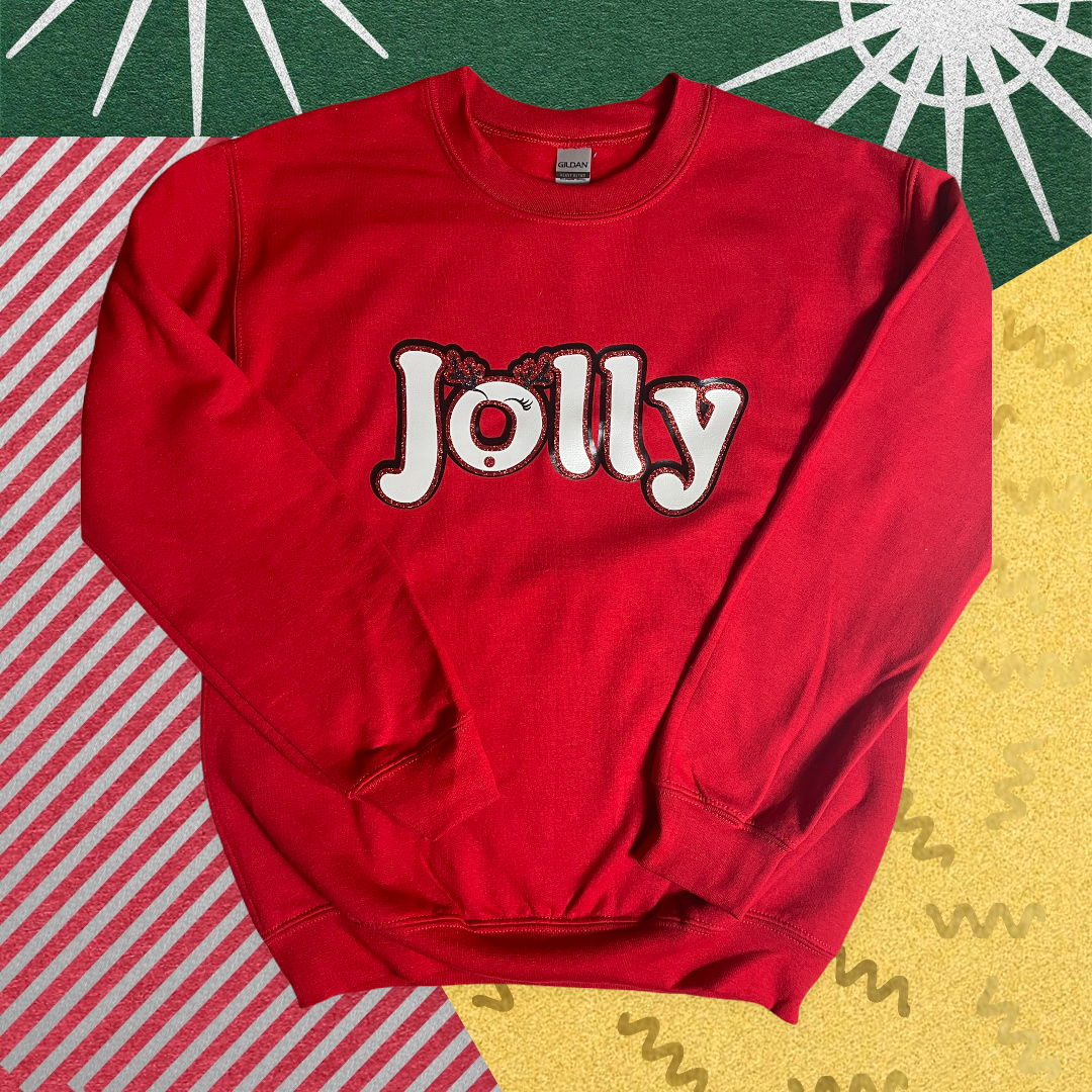 Jolly Red Holiday Crew Neck Sweatshirt