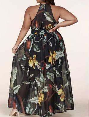 Renee Sage Leaf Maxi Dress