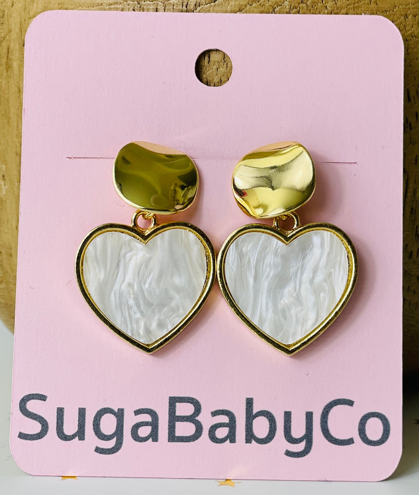 Heart Shape Drop Earrings