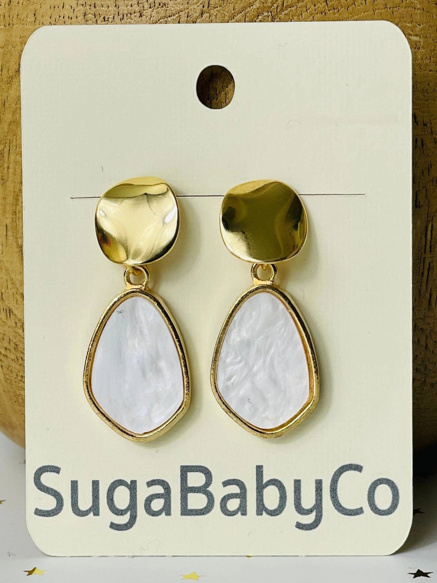 Gold Geometric Drop Earrings