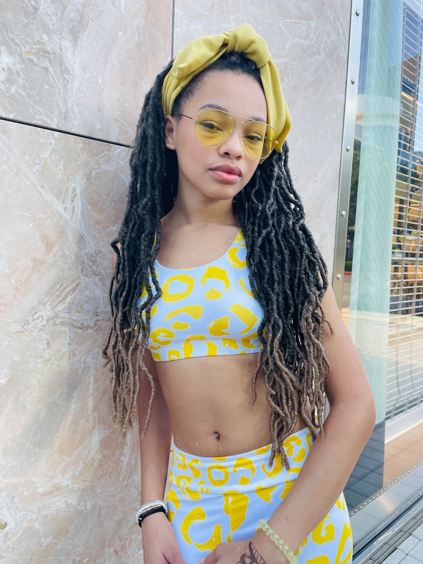 Limited Edition- Lemon Leopard Yoga Set