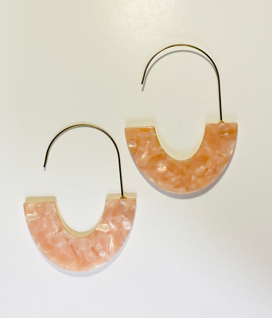 Peach Drop Bohemian Earrings