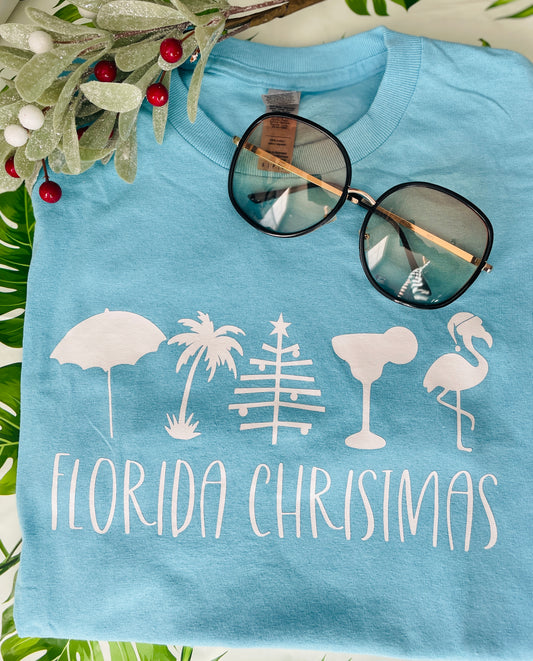 Florida Christmas Crew Neck T-Shirt