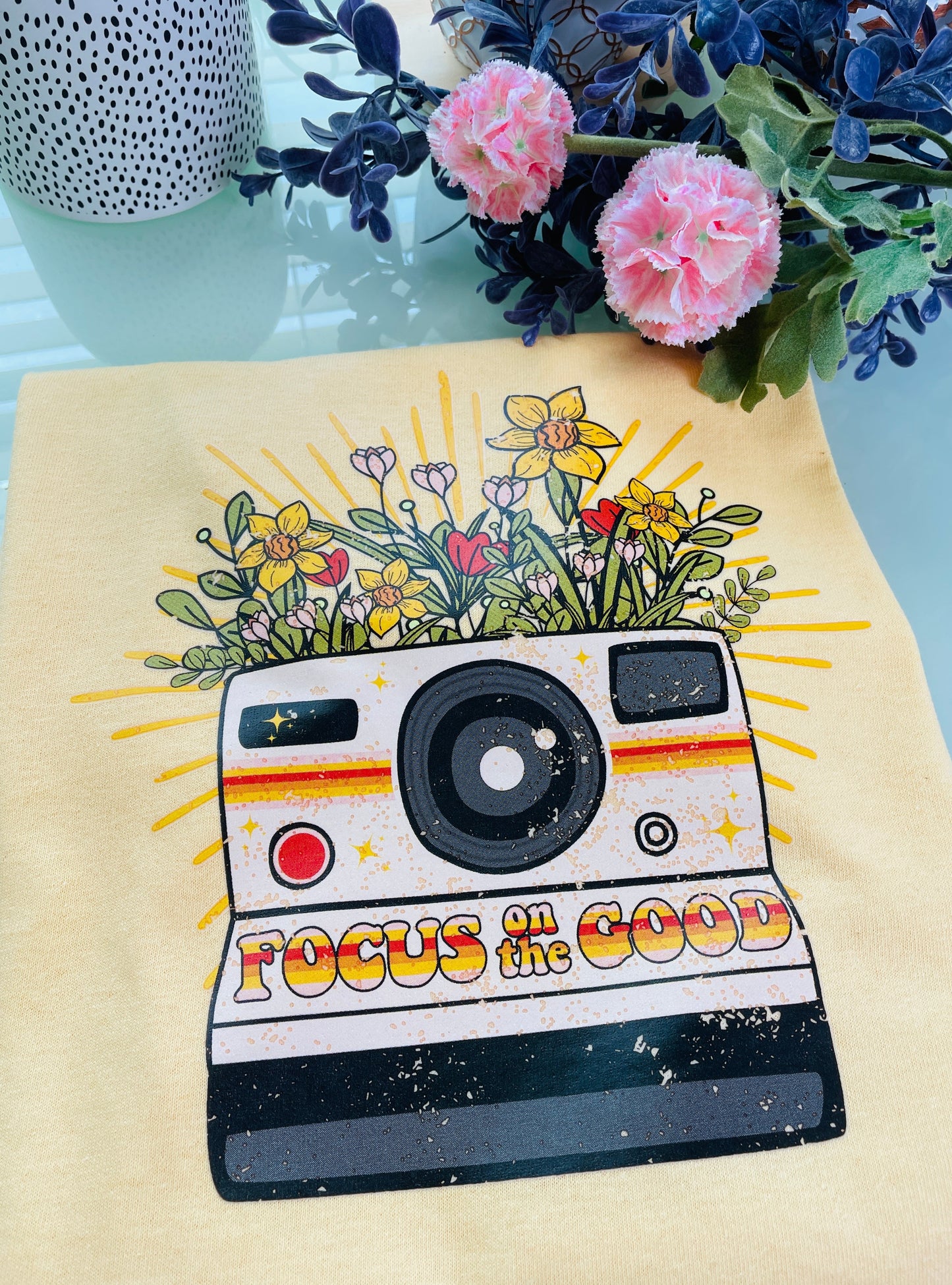 "Flower Camera" CrewNeck T-Shirt