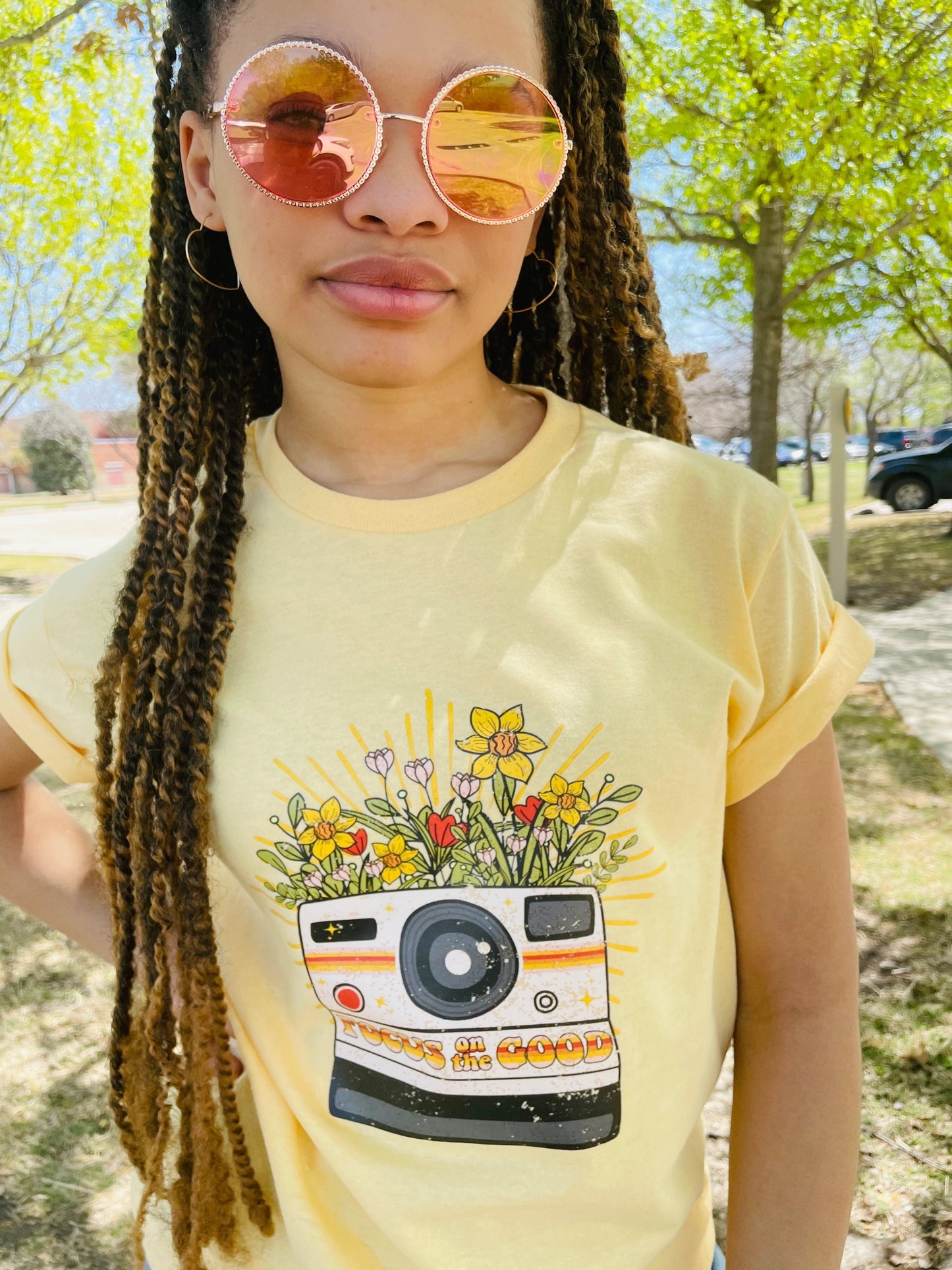 "Flower Camera" CrewNeck T-Shirt