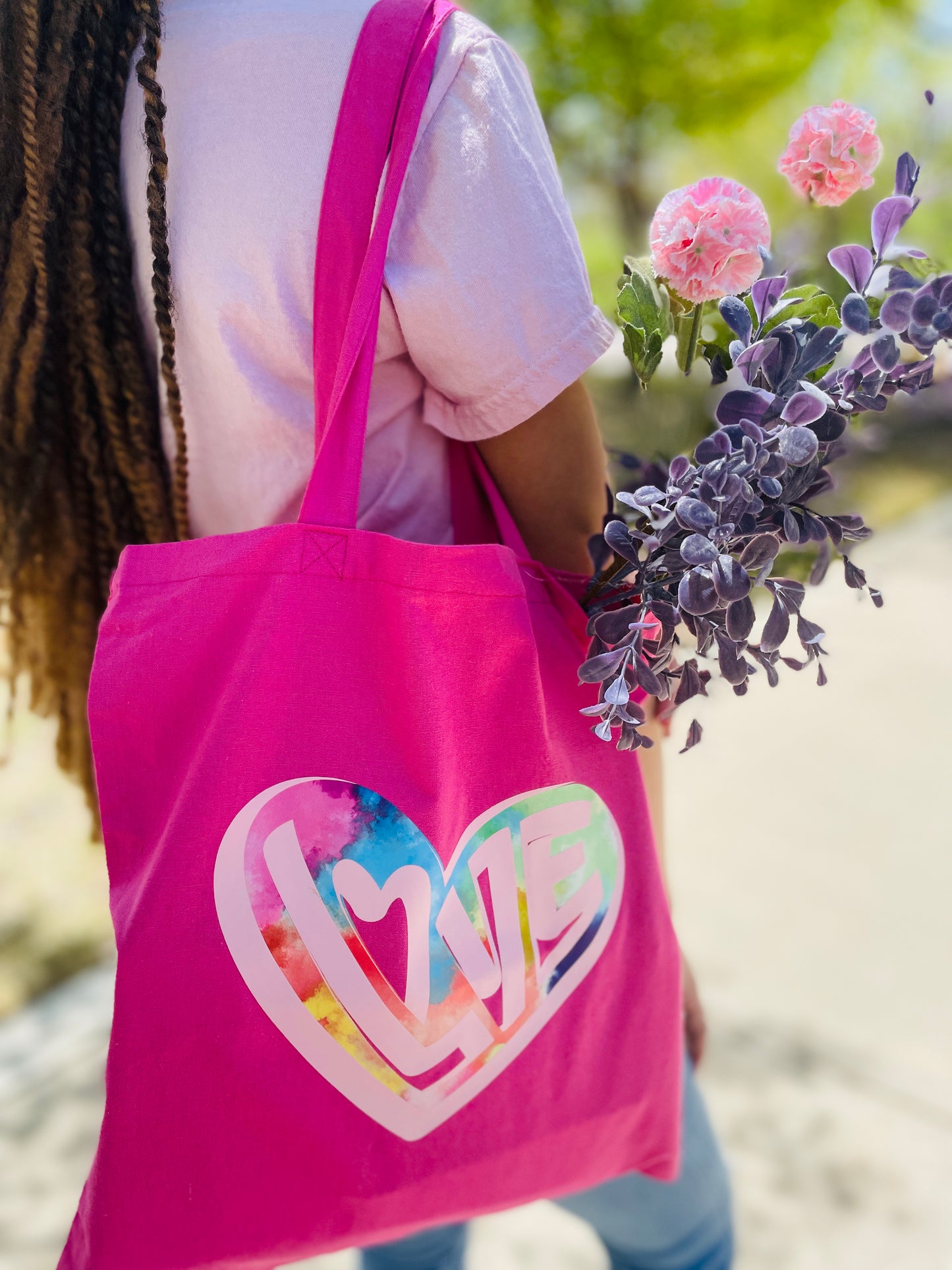 "Tye Dye Love" Tote Bag