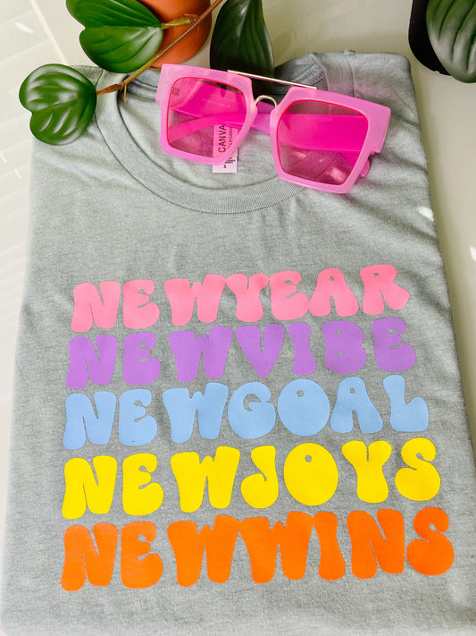 "New Year" Crew Neck T-Shirt