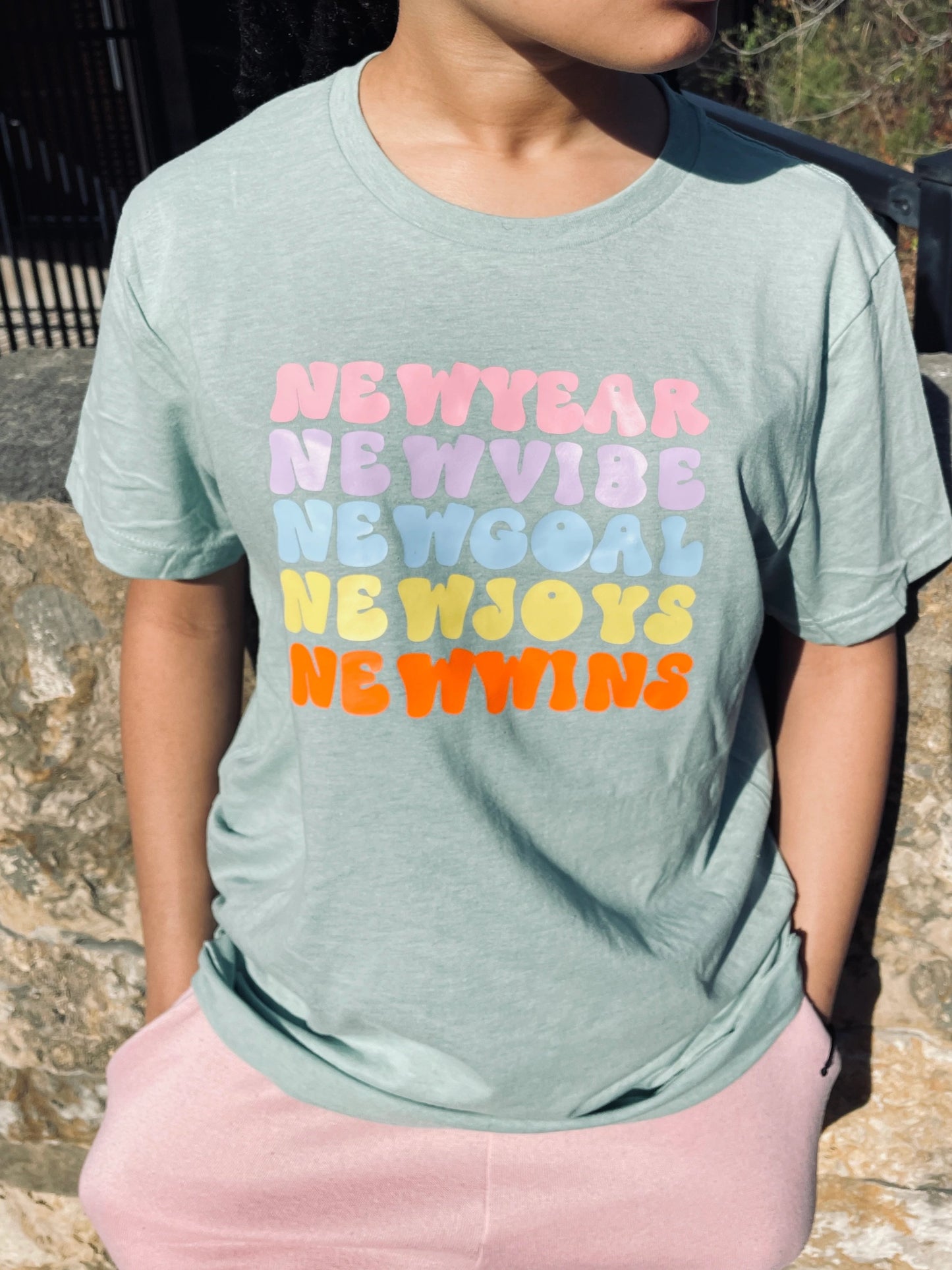 "New Year" Crew Neck T-Shirt