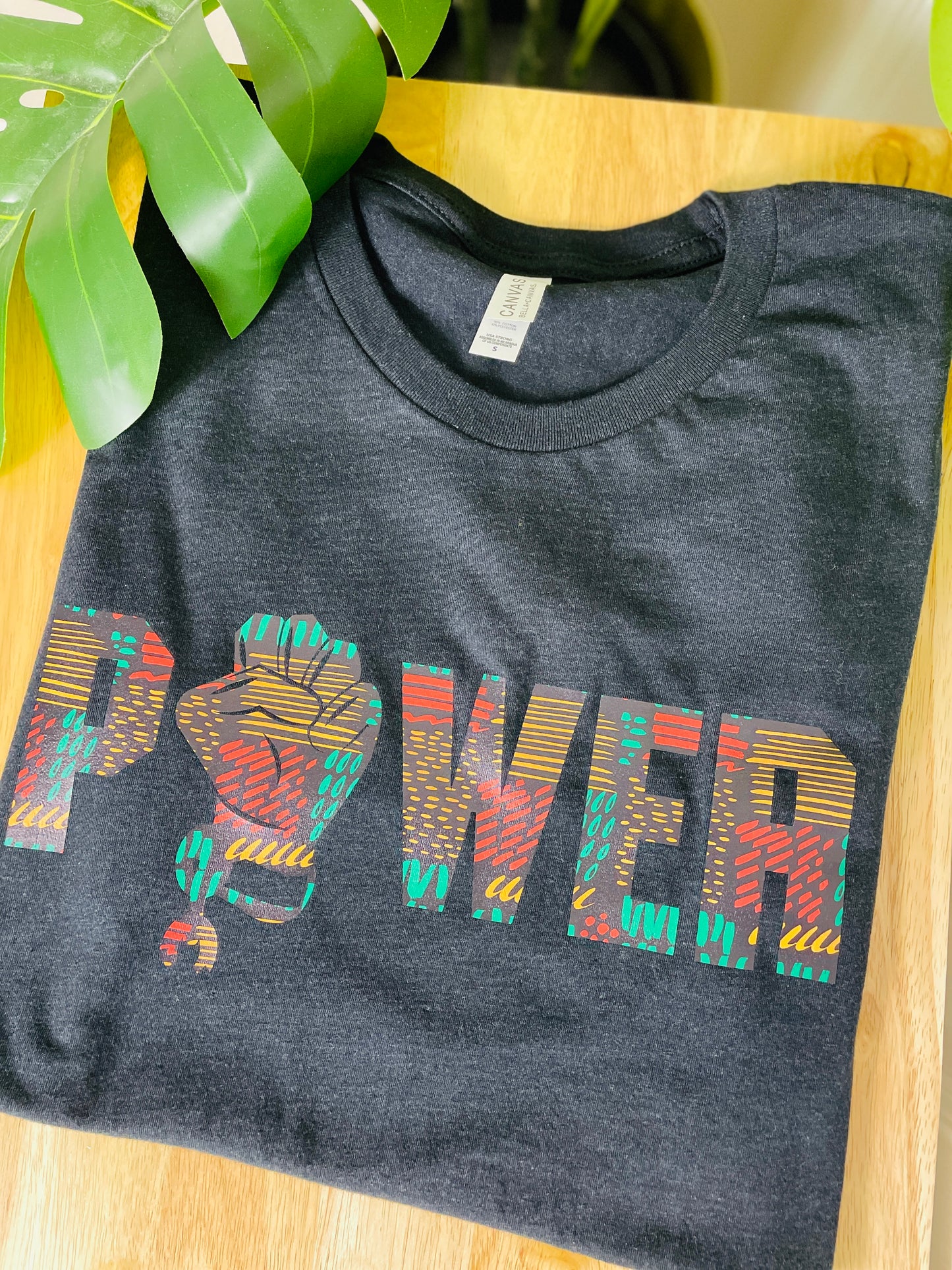 POWER Crew Neck Black T-Shirt