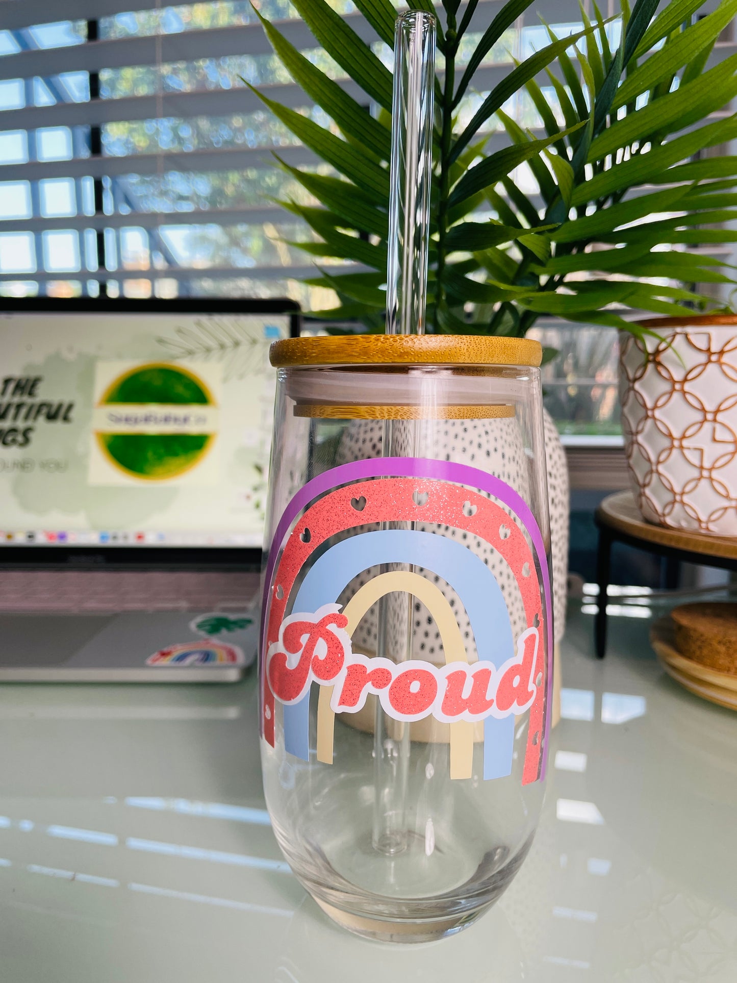 "Proud" Rainbow Glassware